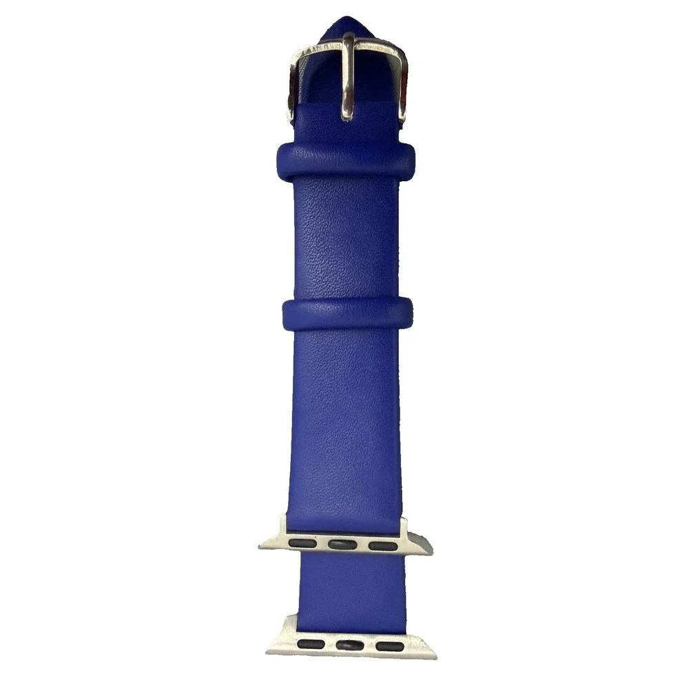 Unisex's Genuine Leather  Smartwatch Watch Band Blue Size 38-40 MM New‎